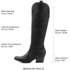 image:imageDREAM PAIRS Womens Embroidered Western PullOn KneeHigh Cowboy BootsBlack Classic