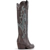 image:imageDREAM PAIRS Womens Embroidered Western PullOn KneeHigh Cowboy BootsBrown