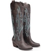 image:imageDREAM PAIRS Womens Embroidered Western PullOn KneeHigh Cowboy BootsBrown