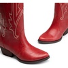 image:imageDREAM PAIRS Womens Embroidered Western PullOn KneeHigh Cowboy BootsRed
