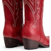 image:imageDREAM PAIRS Womens Embroidered Western PullOn KneeHigh Cowboy BootsRed