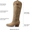 image:imageDREAM PAIRS Womens Embroidered Western PullOn KneeHigh Cowboy BootsTan