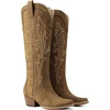 image:imageDREAM PAIRS Womens Embroidered Western PullOn KneeHigh Cowboy BootsTan Classic