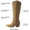 image:imageDREAM PAIRS Womens Embroidered Western PullOn KneeHigh Cowboy BootsTan Classic