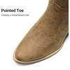 image:imageDREAM PAIRS Womens Embroidered Western PullOn KneeHigh Cowboy BootsTan Classic