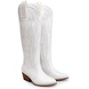 image:imageDREAM PAIRS Womens Embroidered Western PullOn KneeHigh Cowboy BootsWhite