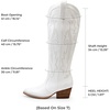 image:imageDREAM PAIRS Womens Embroidered Western PullOn KneeHigh Cowboy BootsWhite