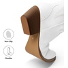 image:imageDREAM PAIRS Womens Embroidered Western PullOn KneeHigh Cowboy BootsWhite Classic