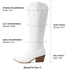 image:imageDREAM PAIRS Womens Embroidered Western PullOn KneeHigh Cowboy BootsWhite Classic