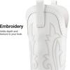 image:imageDREAM PAIRS Womens Embroidered Western PullOn KneeHigh Cowboy BootsWhite Classic