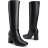 image:imageDREAM PAIRS Womens Gogo Boots Square Toe Side Zipper Chunky Heel Knee High Boots For WomenBlack