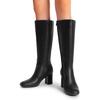 image:imageDREAM PAIRS Womens Gogo Boots Square Toe Side Zipper Chunky Heel Knee High Boots For WomenBlack