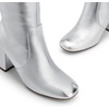 image:imageDREAM PAIRS Womens Gogo Boots Square Toe Side Zipper Chunky Heel Knee High Boots For WomenSilver