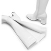 image:imageDREAM PAIRS Womens Gogo Boots Square Toe Side Zipper Chunky Heel Knee High Boots For WomenWhite