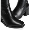 image:imageDREAM PAIRS Womens Knee High Boots Chunky Heel Square Toe Tall Boot for Women with Side ZipperBlack