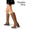 image:imageDREAM PAIRS Womens Knee High Boots Chunky Heel Square Toe Tall Boot for Women with Side ZipperBrown