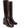 image:imageDREAM PAIRS Womens Knee High Boots Chunky Heel Square Toe Tall Boot for Women with Side ZipperDark Brown