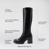 image:imageDREAM PAIRS Womens Knee High Boots Chunky Platform Heel Round Toe Boots for Women Side Zipper Stylish Comfortable Tall BootsBlack