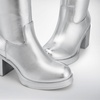 image:imageDREAM PAIRS Womens Knee High Boots Chunky Platform Heel Round Toe Boots for Women Side Zipper Stylish Comfortable Tall BootsSilver