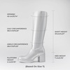 image:imageDREAM PAIRS Womens Knee High Boots Chunky Platform Heel Round Toe Boots for Women Side Zipper Stylish Comfortable Tall BootsSilver