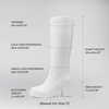 image:imageDREAM PAIRS Womens Knee High Boots Chunky Platform Heel Round Toe Boots for Women Side Zipper Stylish Comfortable Tall BootsWhite