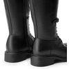 image:imageDREAM PAIRS Womens Knee High Boots Combat Boots Goth Boot Lace Up Adjustable Buckles Chunky Low Heel Fall Booties with Side Zipper to Put on and offBlack
