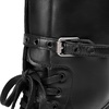 image:imageDREAM PAIRS Womens Knee High Boots Combat Boots Goth Boot Lace Up Adjustable Buckles Chunky Low Heel Fall Booties with Side Zipper to Put on and offBlack