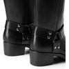 image:imageDREAM PAIRS Womens Knee High Boots Motorcycle Riding Pullon Fashion Long Square Toe Buckle Biker Boots for WomenBlack