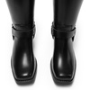 image:imageDREAM PAIRS Womens Knee High Boots Motorcycle Riding Pullon Fashion Long Square Toe Buckle Biker Boots for WomenBlack