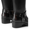 image:imageDREAM PAIRS Womens Knee High Boots Motorcycle Riding Pullon Fashion Long Square Toe Buckle Biker Boots for WomenBlackBrown