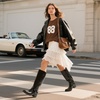 image:imageDREAM PAIRS Womens Knee High Boots Motorcycle Riding Pullon Fashion Long Square Toe Buckle Biker Boots for WomenBlackBrown