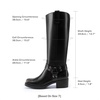 image:imageDREAM PAIRS Womens Knee High Boots Motorcycle Riding Pullon Fashion Long Square Toe Buckle Biker Boots for WomenBlackBrown