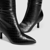 image:imageDREAM PAIRS Womens Knee High Kitten Heel Boots Sexy Pointed Toe Fashion Long Tall BootsBlackcroco