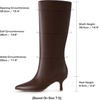 image:imageDREAM PAIRS Womens Knee High Kitten Heel Boots Sexy Pointed Toe Fashion Long Tall BootsBrownpu