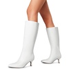 image:imageDREAM PAIRS Womens Knee High Kitten Heel Boots Sexy Pointed Toe Fashion Long Tall BootsWhite
