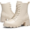 image:imageDREAM PAIRS Womens Lace Up Combat Ankle Boots Fashion Low Chunky Heel Lug Sole Fall Heeled Booties ShoesBeige