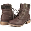 image:imageDREAM PAIRS Womens Lace Up Combat boots Ankle BootiesBrown