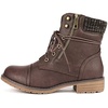 image:imageDREAM PAIRS Womens Lace Up Combat boots Ankle BootiesBrown