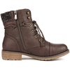 image:imageDREAM PAIRS Womens Lace Up Combat boots Ankle BootiesBrown