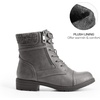 image:imageDREAM PAIRS Womens Lace Up Combat boots Ankle BootiesGrey