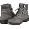image:imageDREAM PAIRS Womens Lace Up Combat boots Ankle BootiesGrey