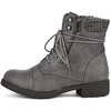 image:imageDREAM PAIRS Womens Lace Up Combat boots Ankle BootiesGrey
