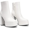 image:imageDREAM PAIRS Womens Platform Gogo Ankle Boots High Chunky Heels Square Toe Comfort Party Dress Booties Shoes for WomenWhite