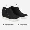 image:imageDREAM PAIRS Womens Platform Wedge Sneakers Ankle BootiesBlack