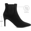 image:imageDREAM PAIRS Womens Pointed Toe Stiletto High Heel Ankle BootiesKizzy1 BlackSuede