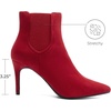 image:imageDREAM PAIRS Womens Pointed Toe Stiletto High Heel Ankle BootiesKizzy1 RedSuede