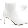 image:imageDREAM PAIRS Womens Pointed Toe Stiletto High Heel Ankle BootiesKizzy1 WhitePu