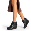 image:imageDREAM PAIRS Womens Wedge Boots Casual Fashion Lace Up Low Heel Ankle Booties ShoesBlackPu