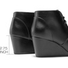 image:imageDREAM PAIRS Womens Wedge Boots Casual Fashion Lace Up Low Heel Ankle Booties ShoesBlackPu