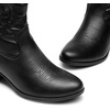 image:imageDREAM PAIRS Womens Western Cowboy Cowgirl Embroidered Ankle Boots Fashion Low chunky Heel Round Toe Fall Short Booties ShoesBlack